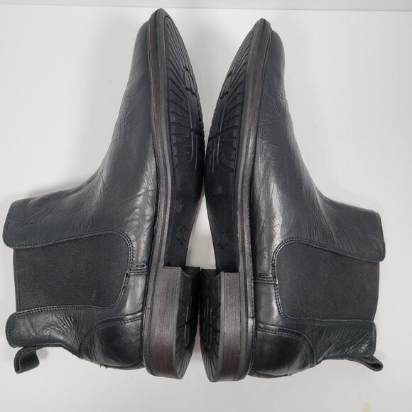 UGG Leif Chelsea Men's Black Leather Boots 1009232 US Size 11 - Picture 6 of 8